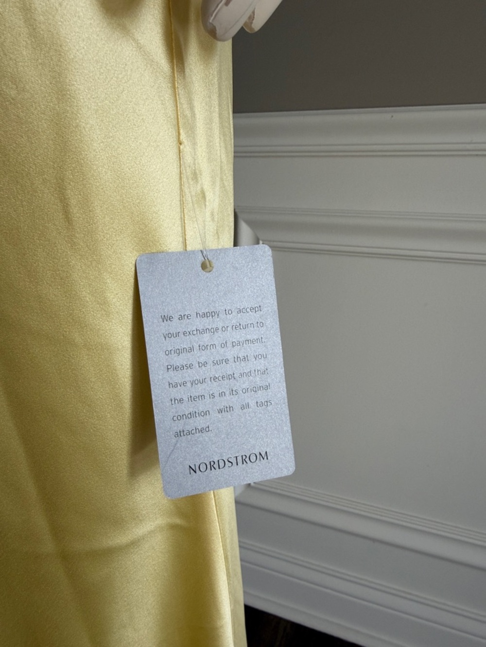 SAU LEE Penelope High-Neck Open-Back Satin Maxi Dress Yellow Halter Sz 6 595$ - Picture 8 of 16